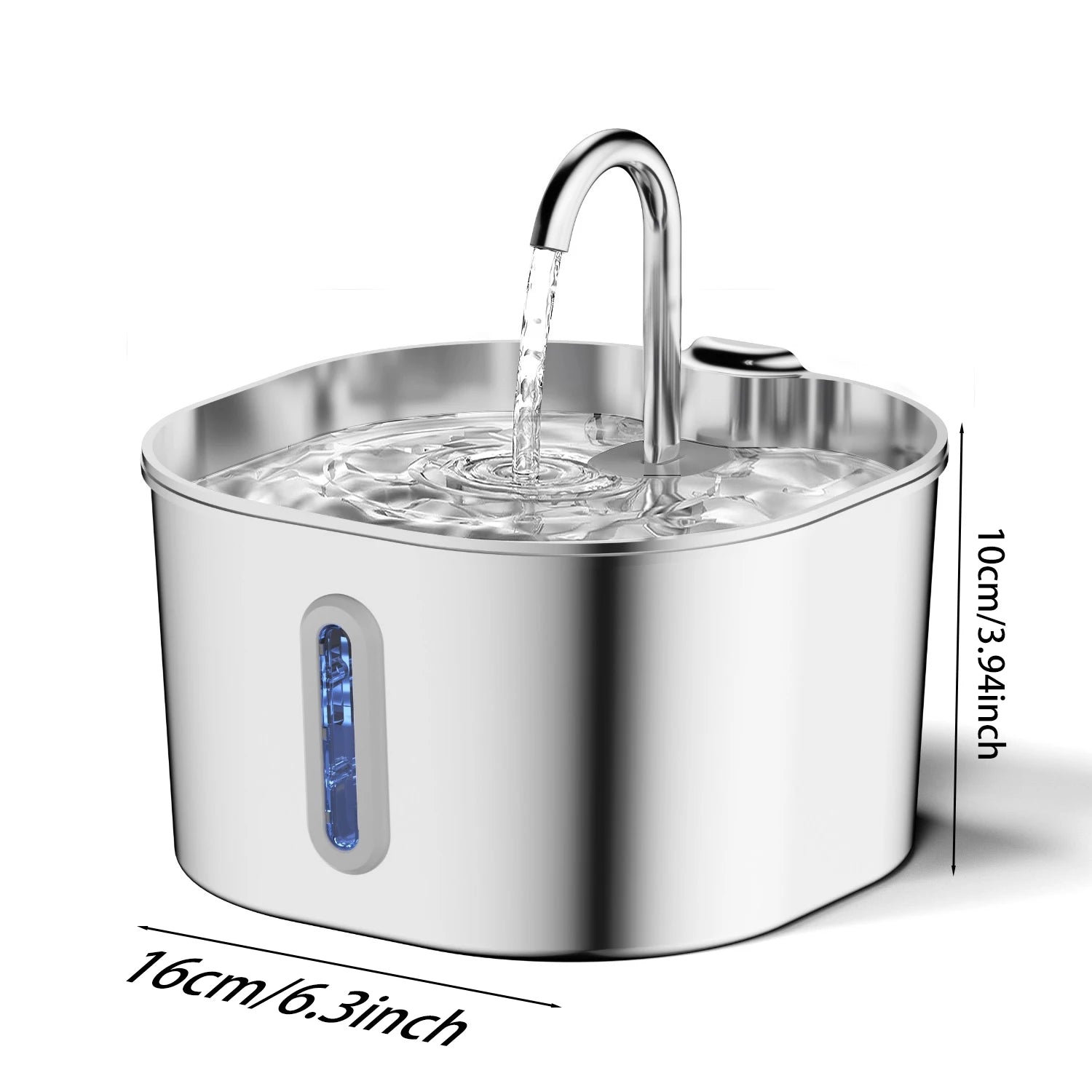 SteelFlow Quiet Pet Water Fountain